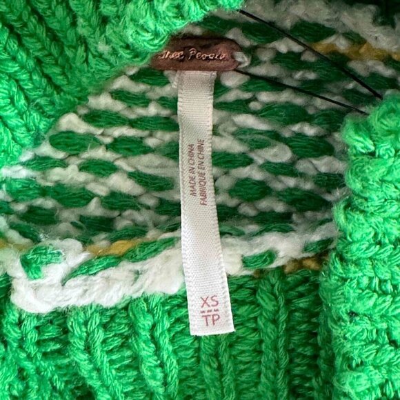 Free People Women's Cherry Heart Sweater Dress Soft Knit Cozy Multicolor Size XS - Picture 9 of 13